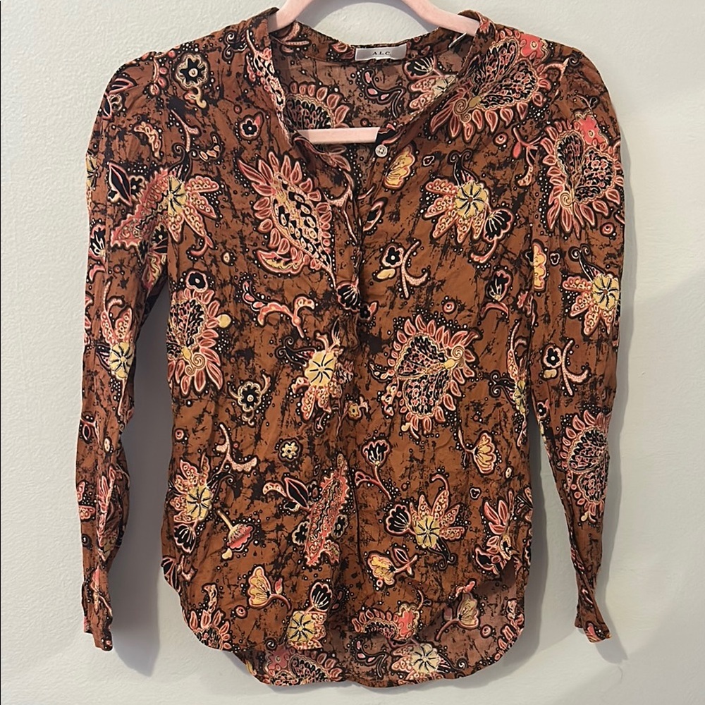Floral Brown Women's Top